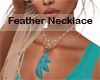 C] Teal Feather Necklace