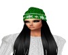 Hat Green/Black Hair