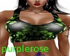 flowered green top