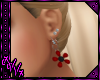 Red Daisy Earrings