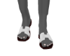 H Slippers White/Red