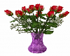 Crystal Vase Lilac Roses