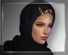 HIJAB FLORAL BLACK GOLD