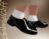 Black Shoes  White Socks