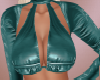 GREEN LEATHER TOP