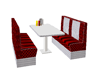 Red n white diner table 