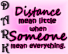 distance mean little