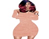 peach illusion dress