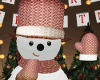 Christmas Pink Snowman