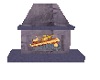 Purple marble Fireplace 