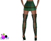 Green tartan skirt +Boot