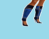 checker blue sock & heel