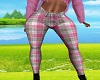 Pink Plaid Jeans