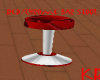 *KR-red/chrome bar stool