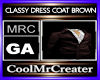 CLASSY DRESS COAT BROWN