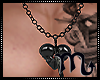 ♫Black Heart Necklace