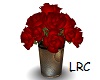 Red Roses Bronze Vase