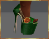 Rose Gold Heels Green