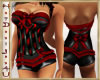 ~H~Latex Corset Red