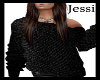 J~Black Fuzzy Sweater