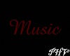 PHV Fancy Music Sign Red