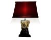 black red gold lamp