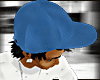 Blue cap + hair
