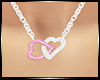 Pink 2Heart Necklace 