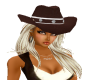 Brwn/silver cowboy hat
