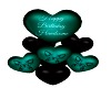 teal and blk dday ballon