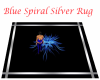 Blue Spiral Silver Rug