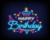 Neon Happy Birthday Sign