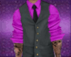 Charcoal Vest Purple Top