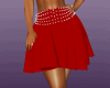 Cherry Red Spiked Skirt