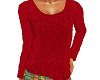 TF* RED cable Sweater