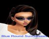 Blue Round Sun Glasses