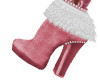 Pink Suede Fur Boots