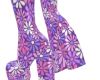 purple flower boots