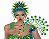 carnival Peacock hair