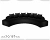 SCR. Black Curved Couch