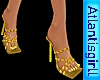 AG Gold Strappy Heels