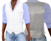 vest+shirt silver white