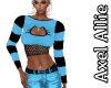 AA Blue Net Kitty Top