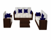 wood & marble sofa set