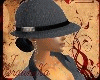 Hat with belt dark grey