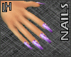 Long purple nails flower