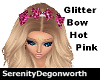 Glitter Bow Hot Pink