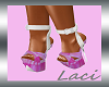 ~Pink/White Heel Sandals