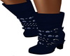 Navy Blue Buckled Boot