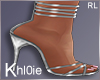 K silver heels